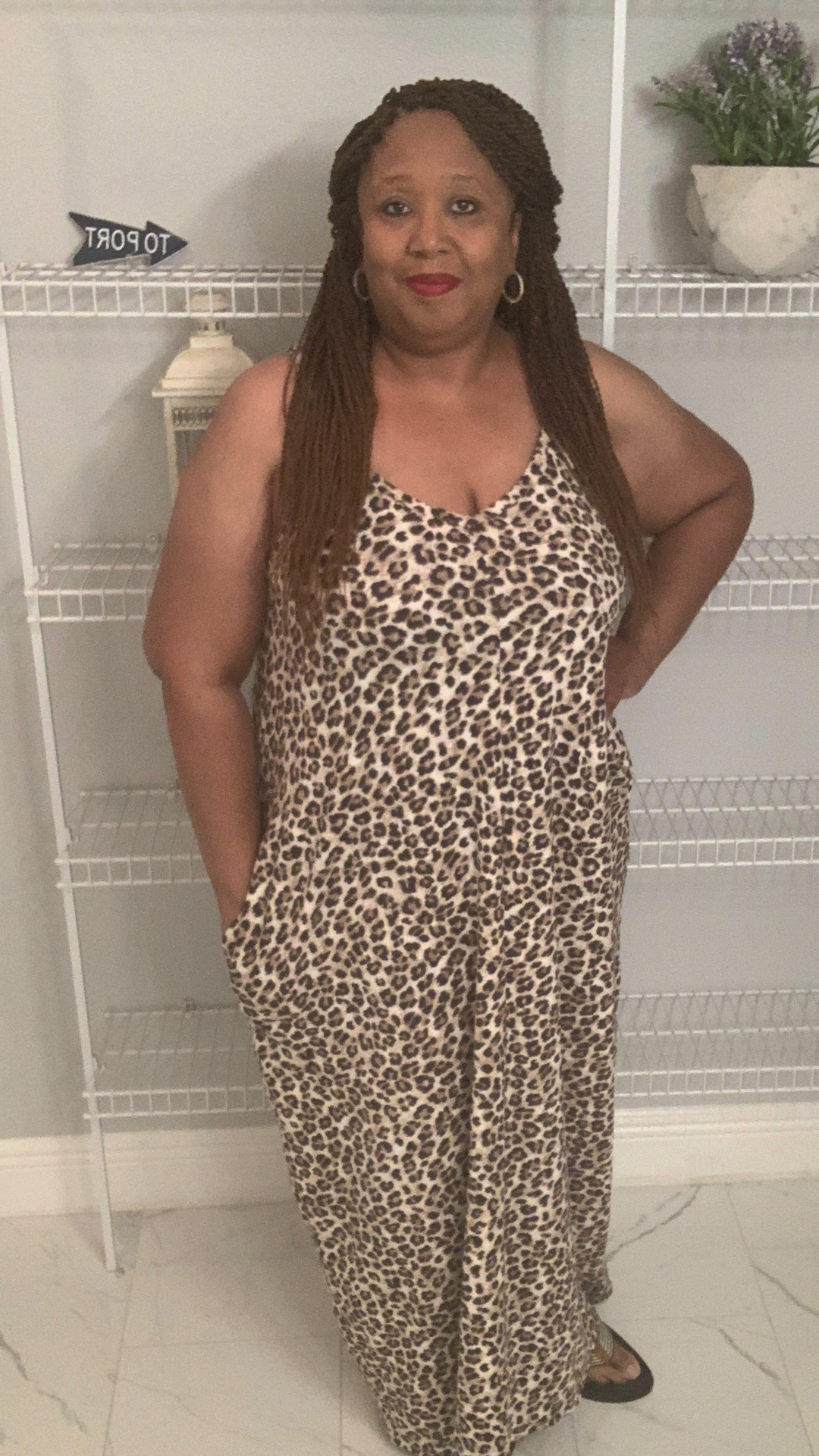 Plus Size Leopard T-Shirt Dress