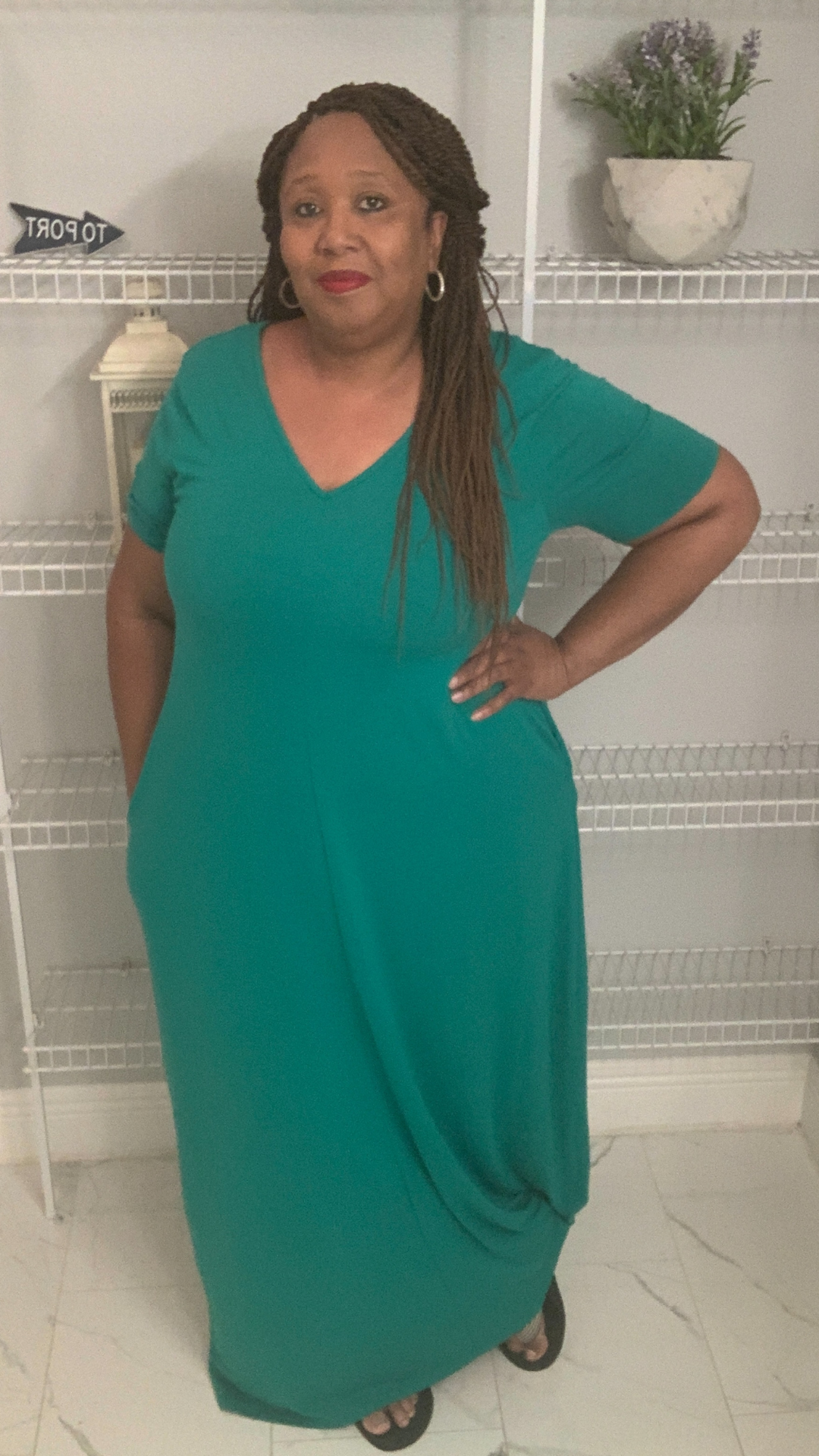 Plus Size Green Maxi Dress