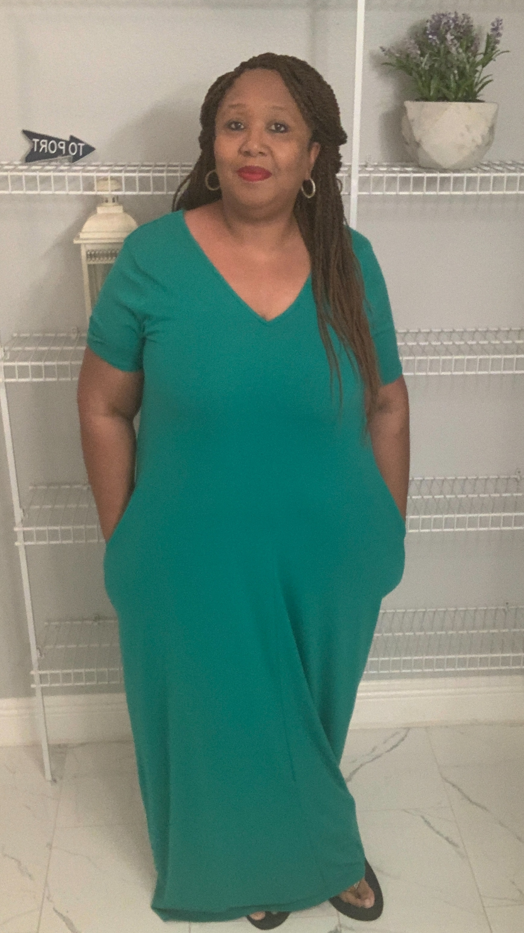 Plus Size Green Maxi Dress