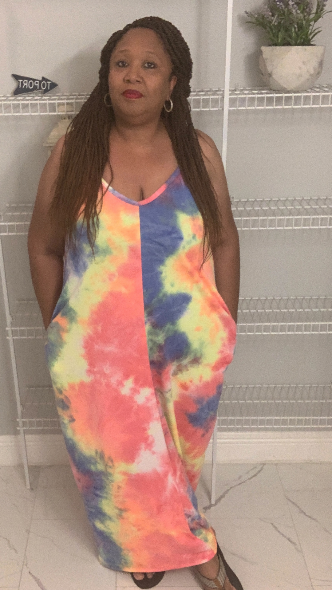 Plus Size Tie-Dye T-Shirt Dress