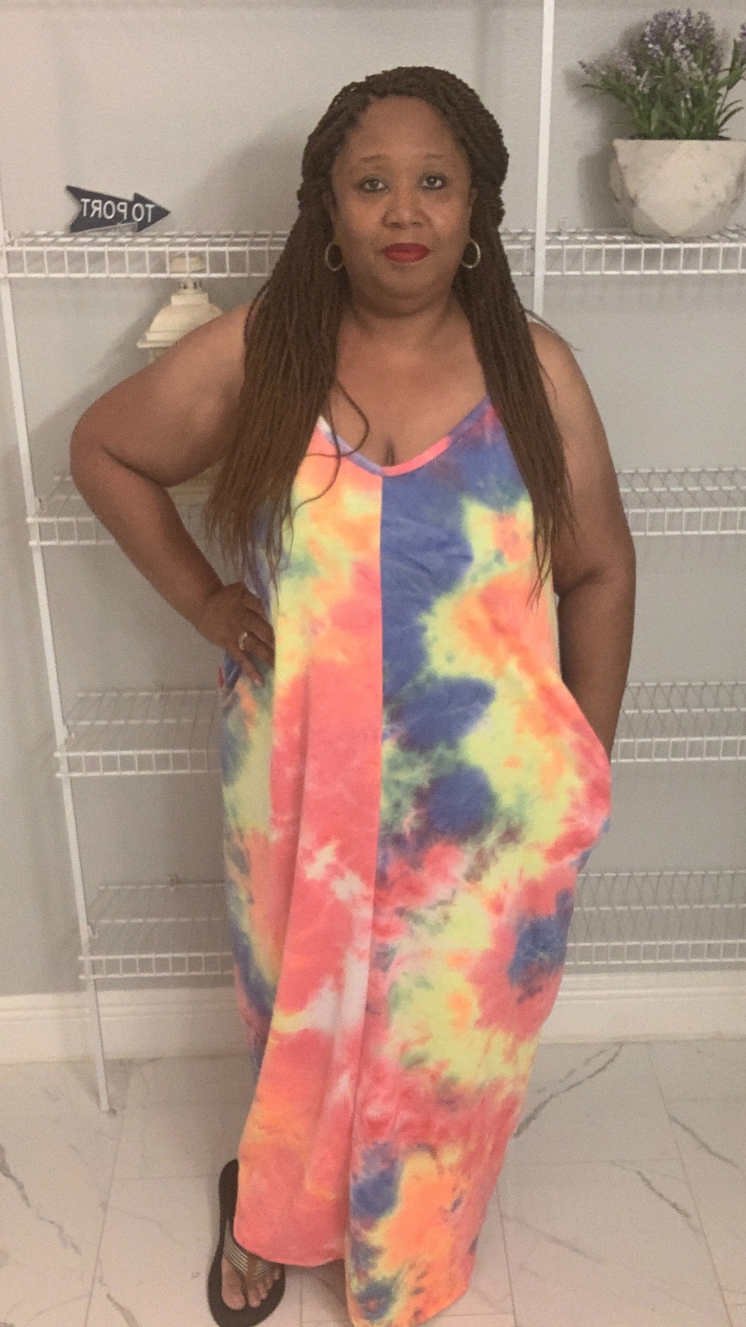 Plus Size Tie-Dye T-Shirt Dress