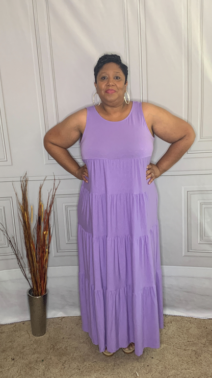 Lavender hotsell sleeveless dress