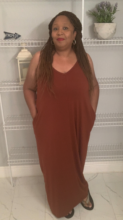 Plus Size Rust T-Shirt Dress