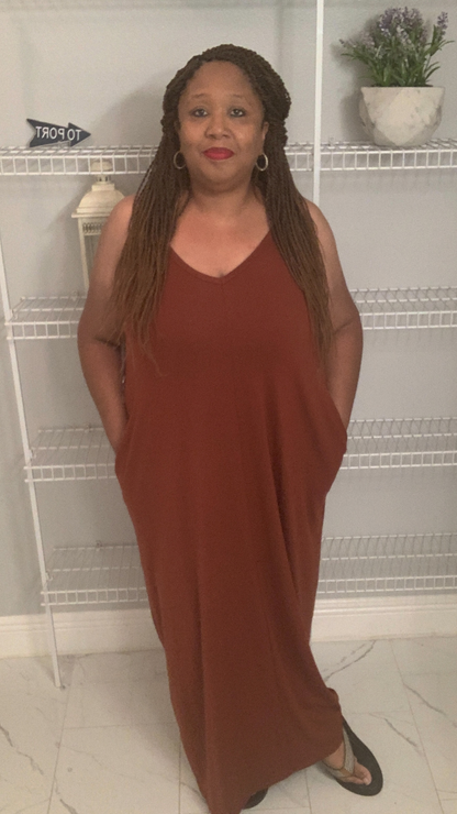 Plus Size Rust T-Shirt Dress